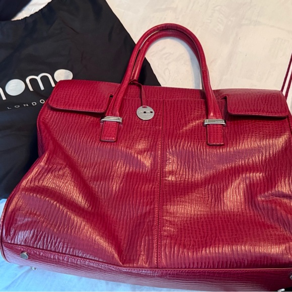 ✨Stunning Vintage Knomo’s Red Leather Helena Laptop Bag or Business Portfolio ✨ - Picture 7 of 16